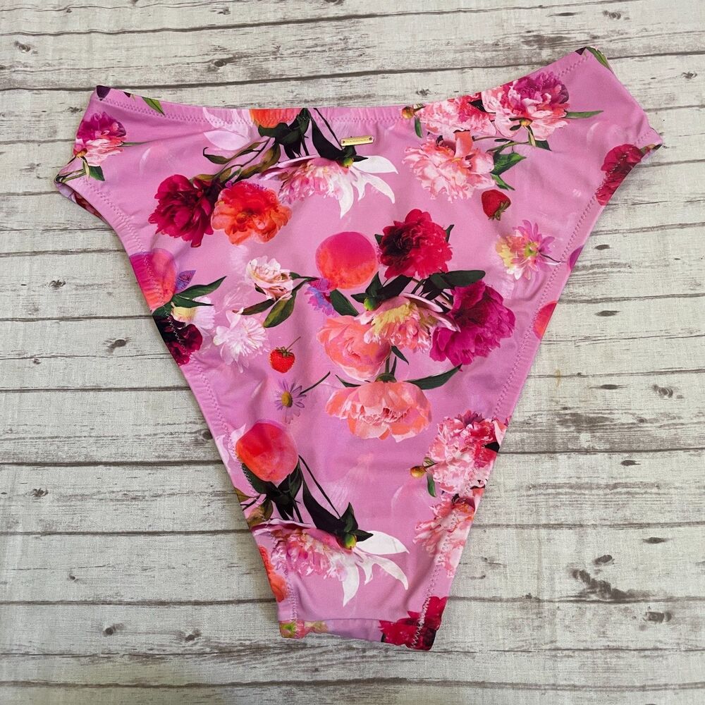 Victorias Secret Floral Bikini Swimsuit Set Padded Top 34D High Waisted Bottom L - Picture 10 of 11